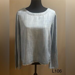 Cloth & Stone x Anthropologie Button-Back Bell Sleeve Top Size M
